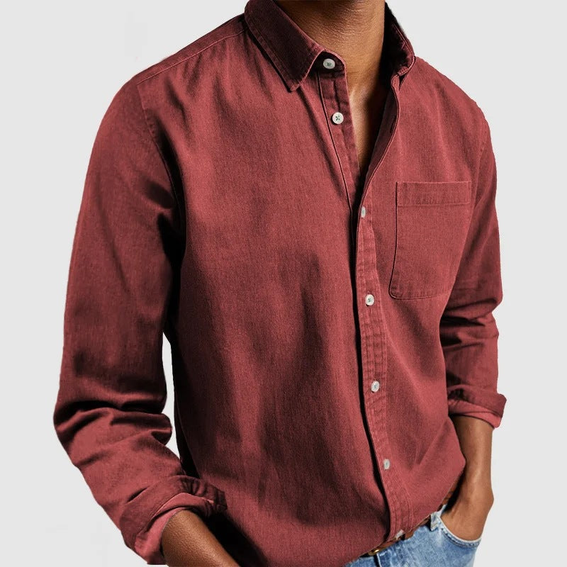 Men's Casual Loose-Fit Comfortable Textured Shirt