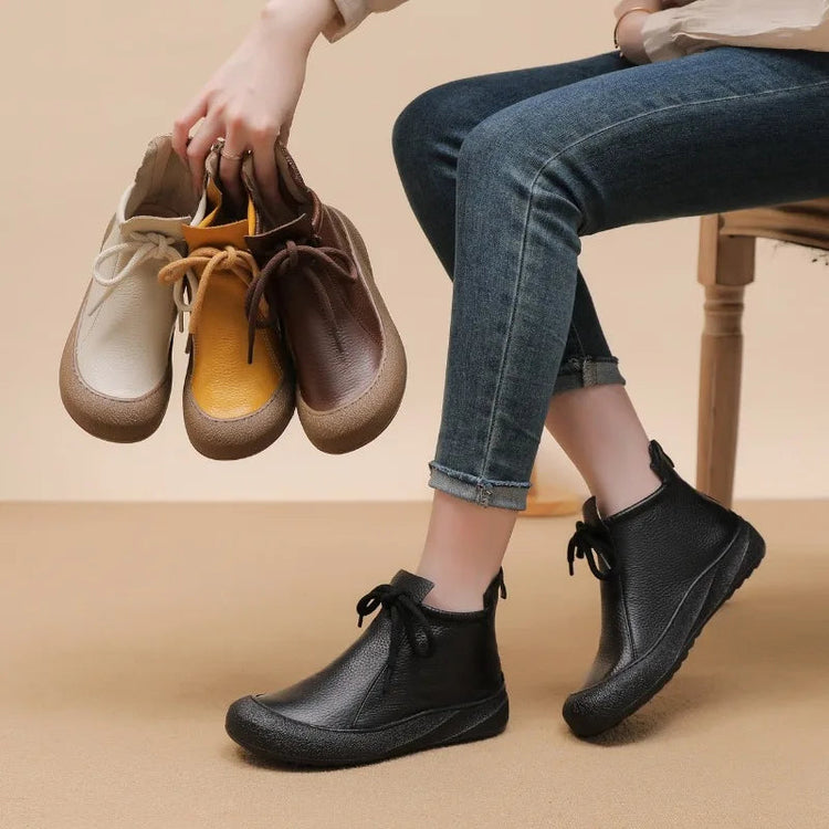 Soft Ankle Boots for Women – Retro Style & Comfortable Fit