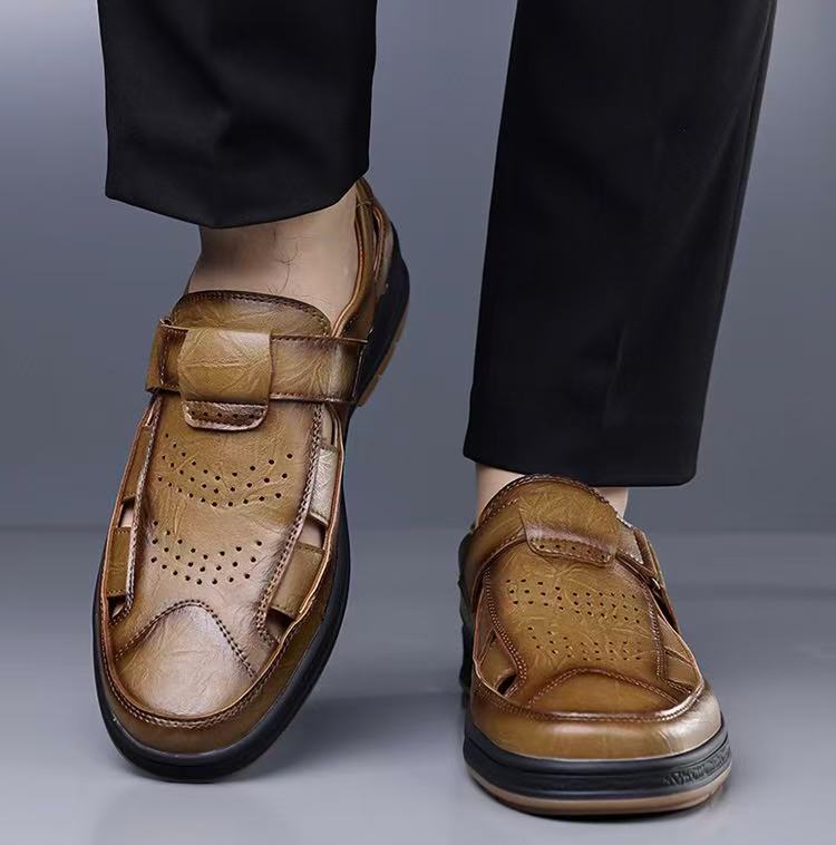 ⏰Last Day 70% OFF 🔥 TOPSFANO®Men's Genuine Leather Breathable Sandals