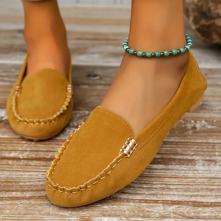 ⏰Last Day 70% OFF 🔥 Round Toe Flats Breathable Slip-on Hiking Shoes