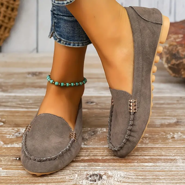 ⏰Last Day 70% OFF 🔥 Round Toe Flats Breathable Slip-on Hiking Shoes