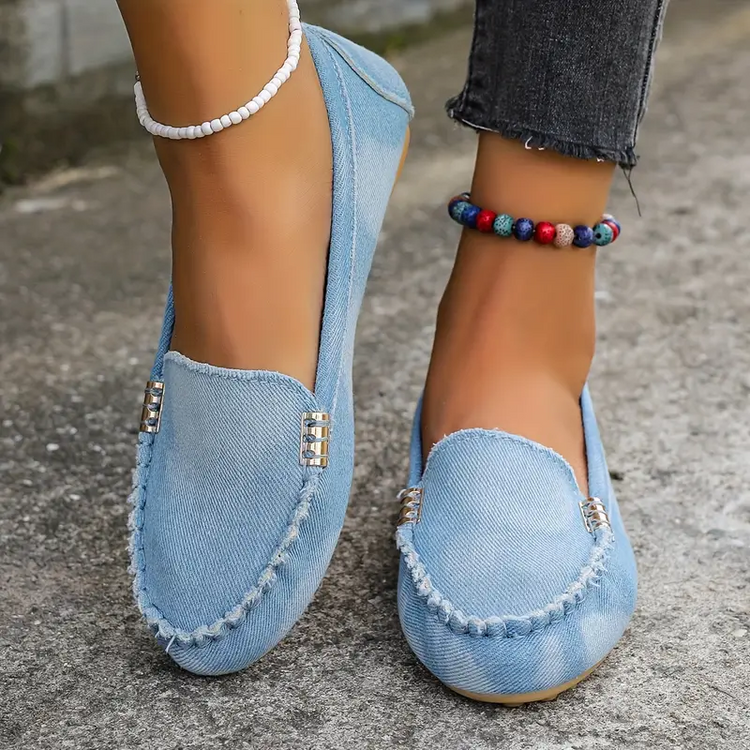 ⏰Last Day 70% OFF 🔥 Round Toe Flats Breathable Slip-on Hiking Shoes