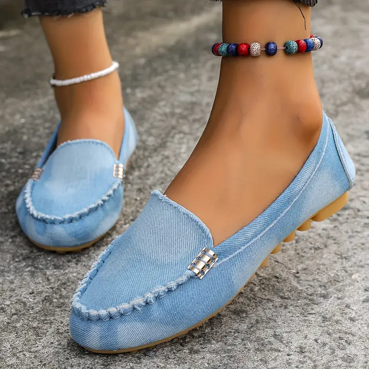 ⏰Last Day 70% OFF 🔥 Round Toe Flats Breathable Slip-on Hiking Shoes