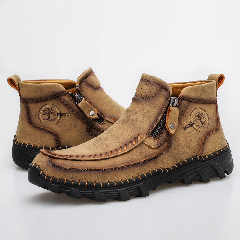 ⏰Last Day 70% OFF 🔥 TOPSFANO® Men's Vintage Leather Motorcycle Boots