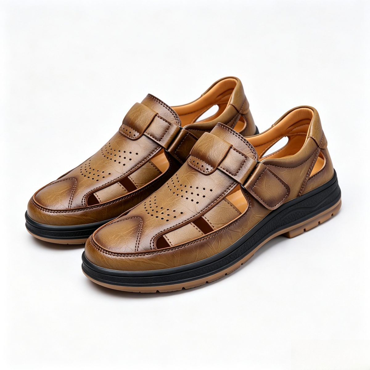 ⏰Last Day 70% OFF 🔥 TOPSFANO®Men's Genuine Leather Breathable Sandals