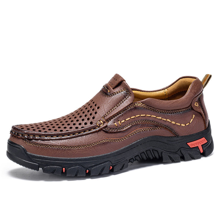 ⏰Last Day 70% OFF 🔥 TOPSFANO®Men's crafted Genuine Leather Perforated Casual Loafers