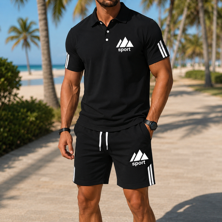 ⏰Last Day 70% OFF 🔥 Men's Summer Polo Shirt & Shorts Set