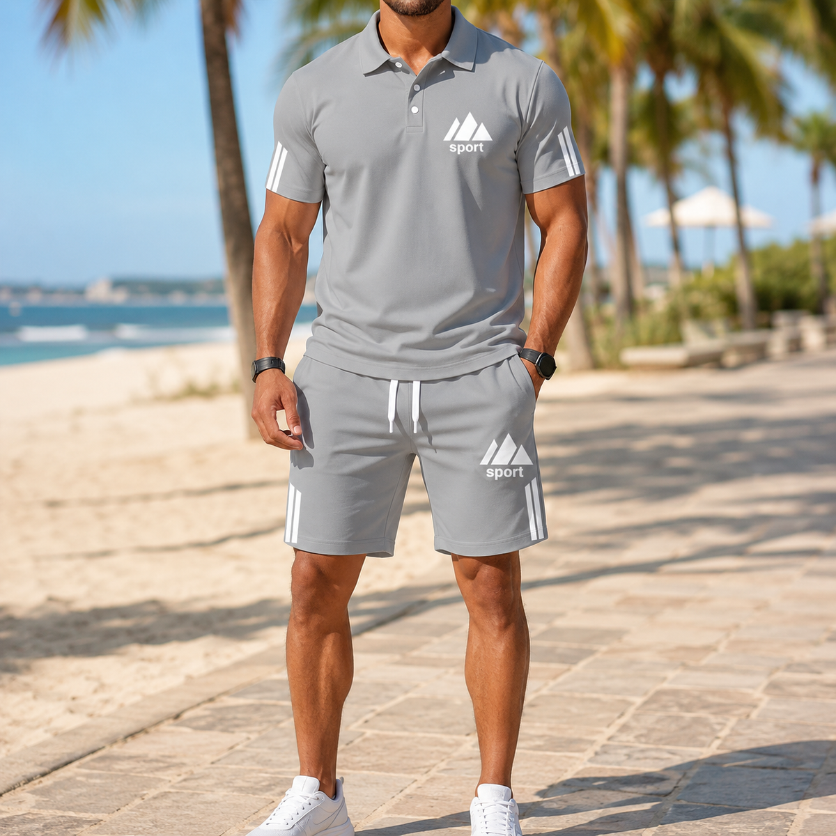 ⏰Last Day 70% OFF 🔥 Men's Summer Polo Shirt & Shorts Set