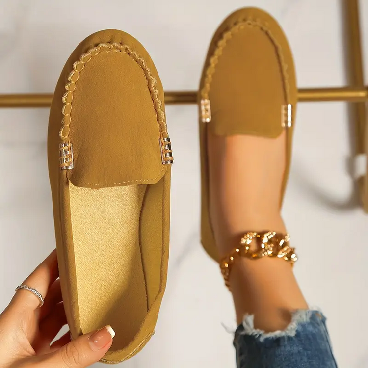 ⏰Last Day 70% OFF 🔥 Round Toe Flats Breathable Slip-on Hiking Shoes
