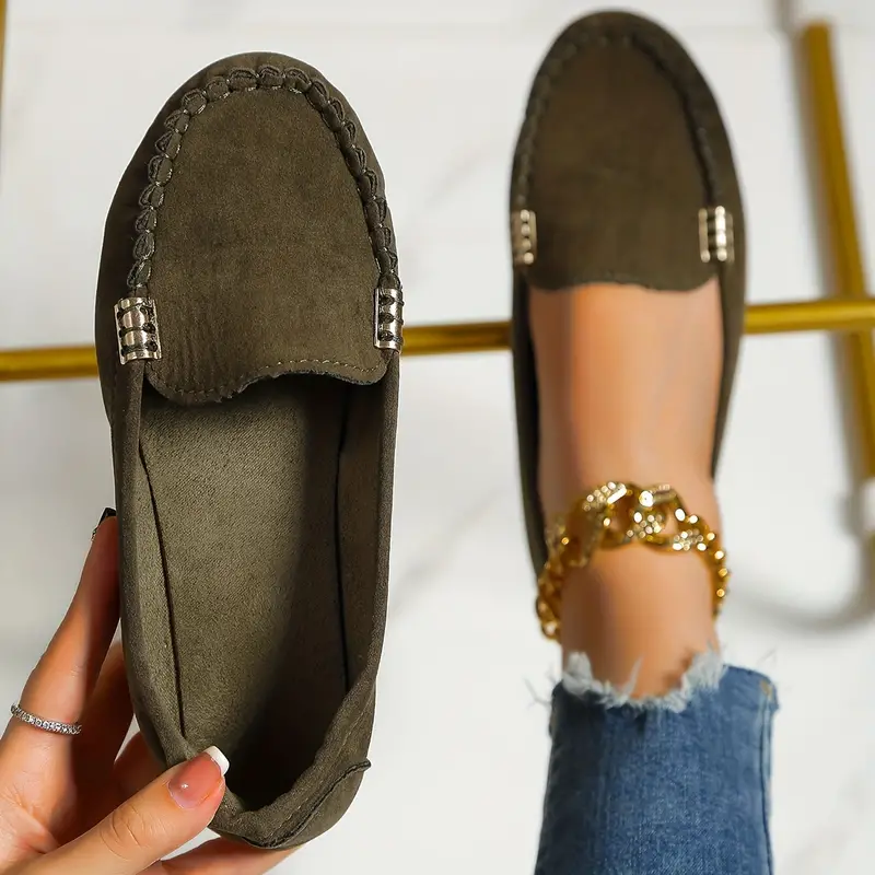 ⏰Last Day 70% OFF 🔥 Round Toe Flats Breathable Slip-on Hiking Shoes