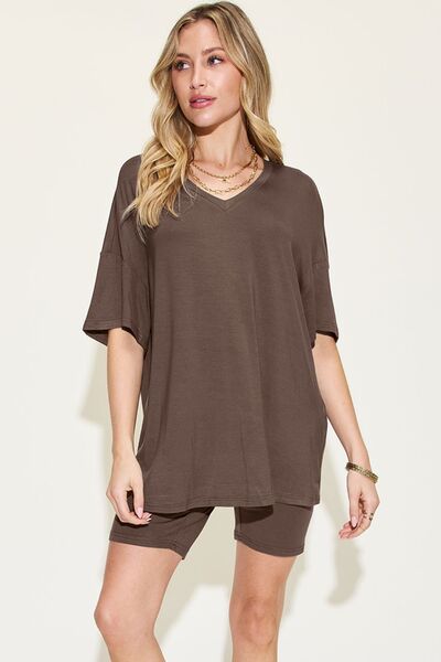 Women's Soft Rayon V-Neck Lounge Set