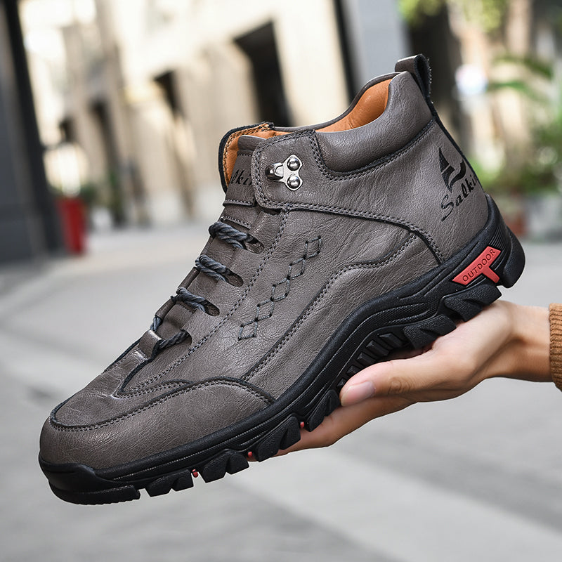 ⏰Last Day 70% OFF 🔥 Men’s Leather Driving Boots–Pressure Relief, Waterproof, Slip-Resistant, Wide Toe, Arch&Ankle Support for Everyday & Travel