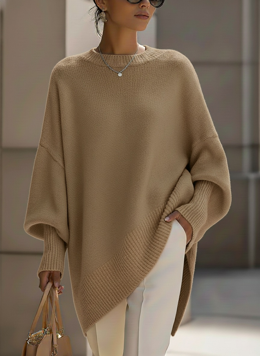 ⏰Last Day 70% OFF 🔥 Women's Cozy Loose Asymmetrical Hem Sweater