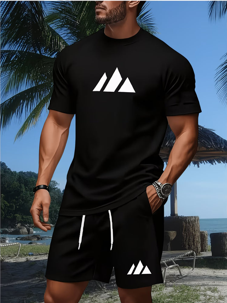 Sporty t-shirt and shorts set for men