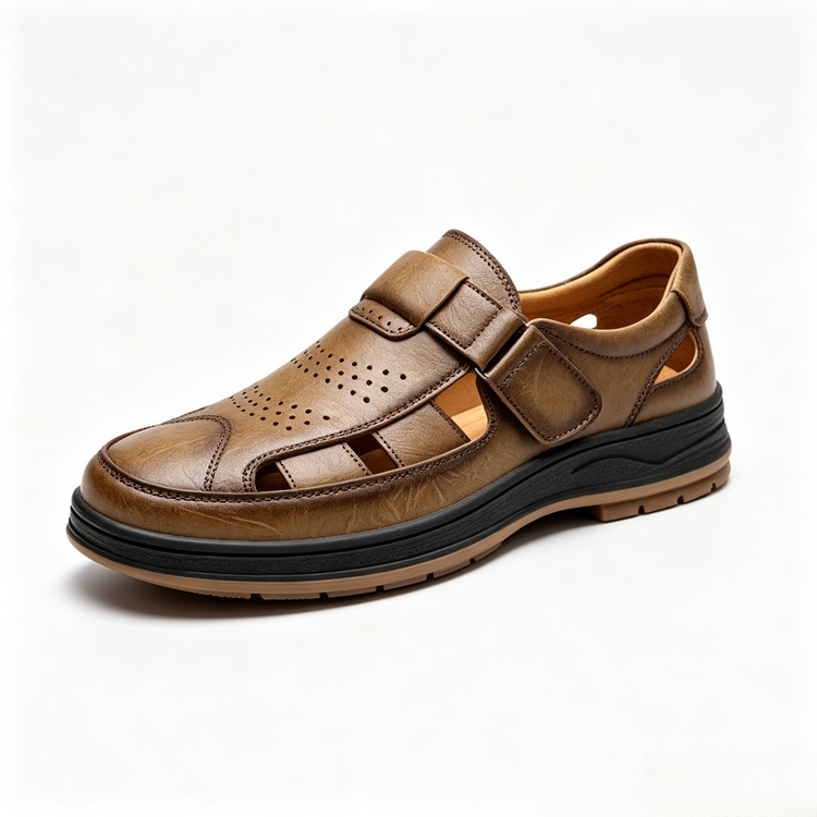 ⏰Last Day 70% OFF 🔥 TOPSFANO®Men's Genuine Leather Breathable Sandals