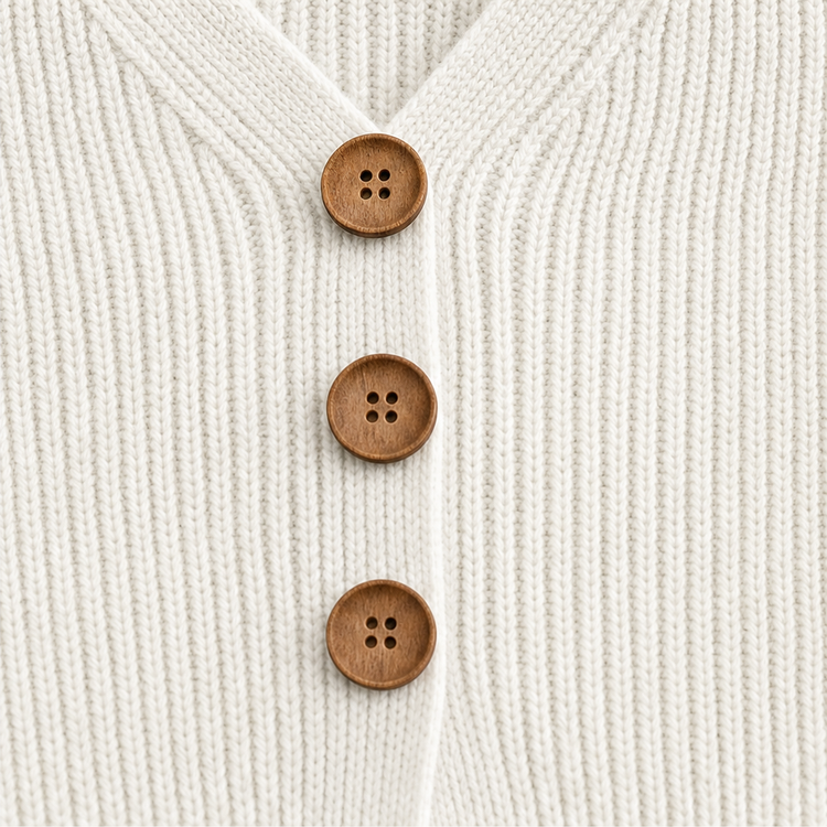 Vessa – Ribbed V-Neck Knit Pullover Sweater