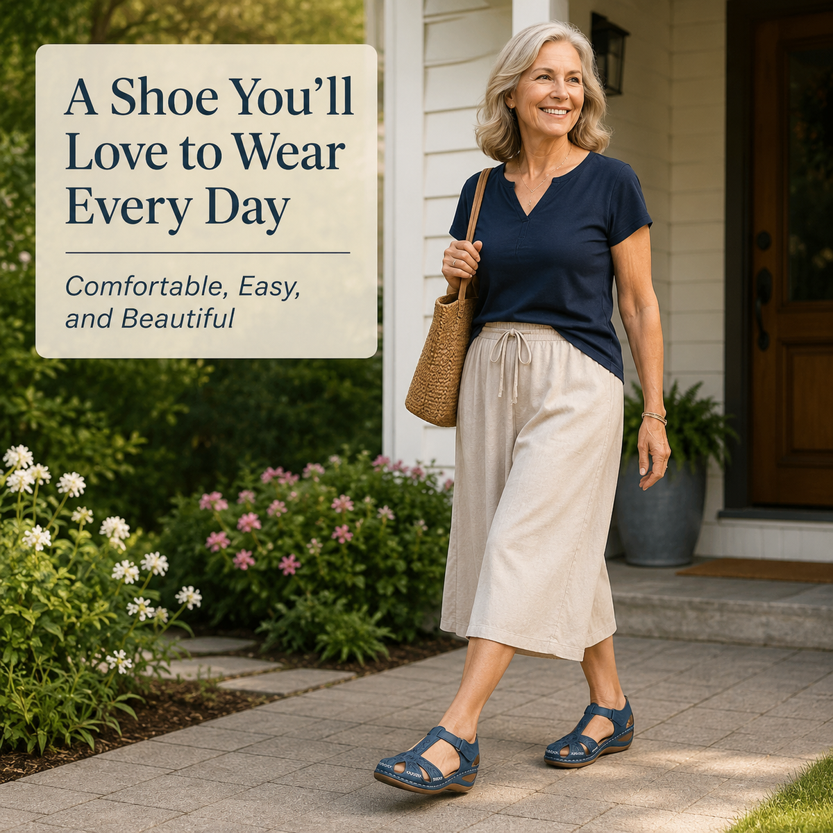 Women's Embroidered Neck Hiking Shoes - Comfortable Non-Slip Mary Jane Sandals for Everyday Wear
