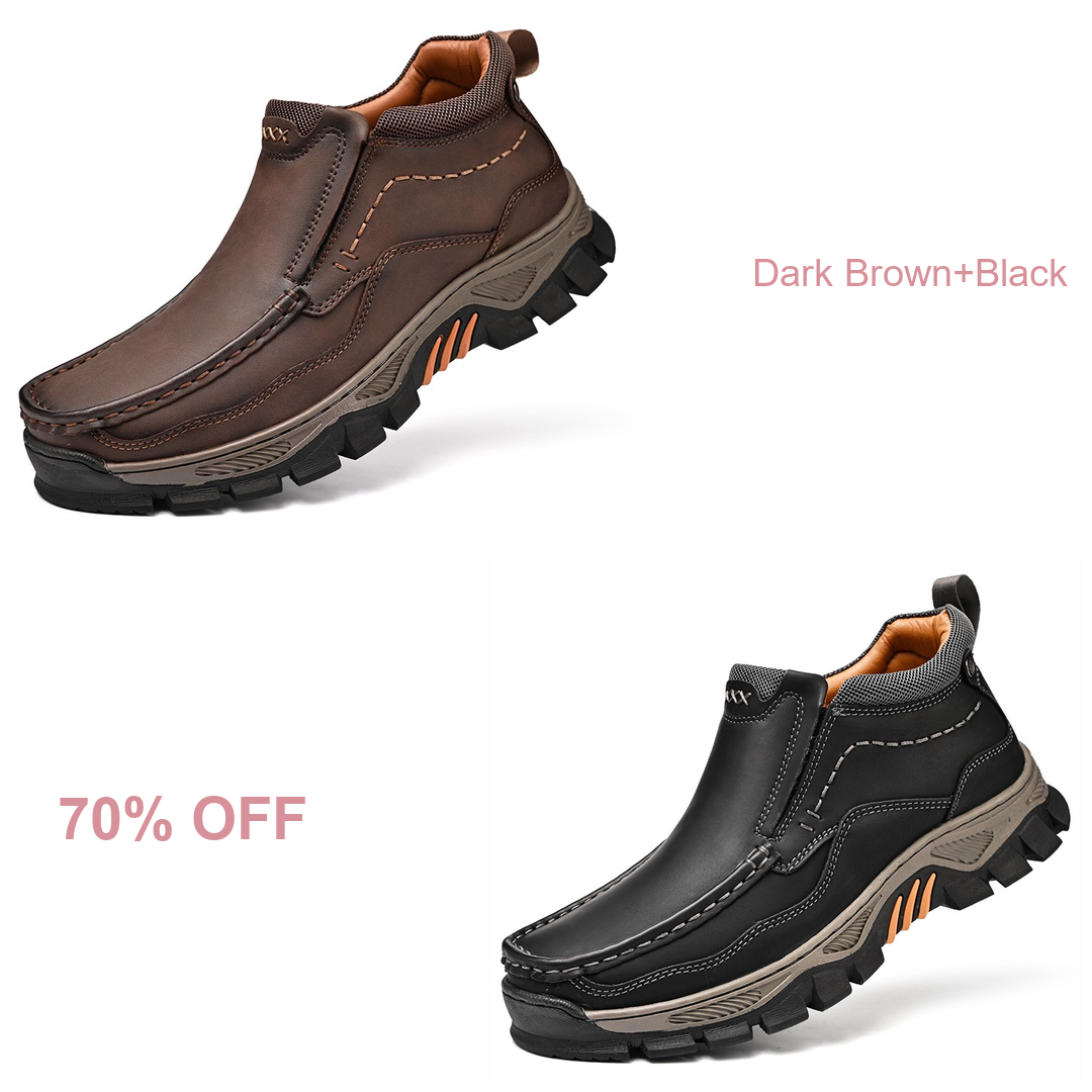⏰Last Day 70% OFF 🔥 TOPSFANO®Men's Genuine Leather Comfortable Walking Boots