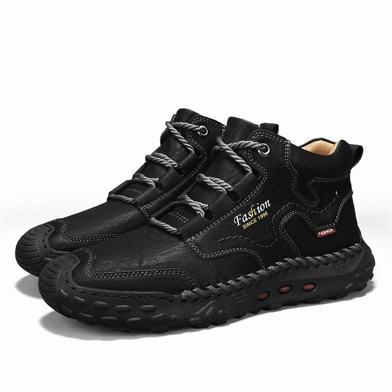 ⏰Last Day 70% OFF 🔥 Men's stitched Composite toe Cowhide Shoes Casual Shoes