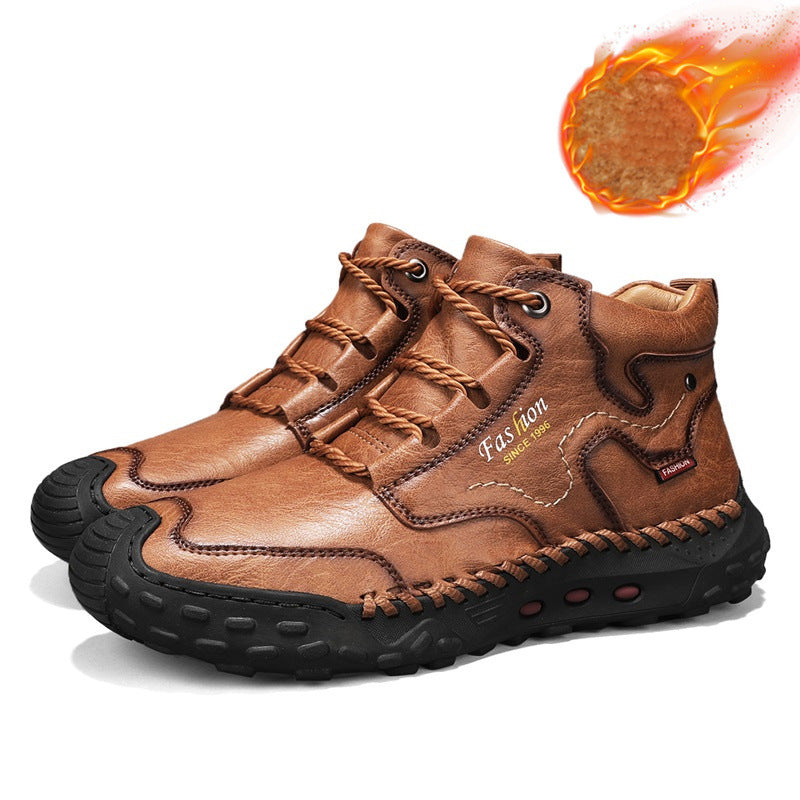 ⏰Last Day 70% OFF 🔥 Men's stitched Composite toe Cowhide Shoes Casual Shoes