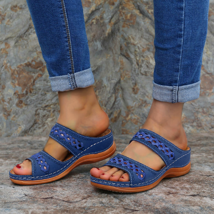 Arch Support Sandals Women Wedge Heel Comfortable Platform Slippers