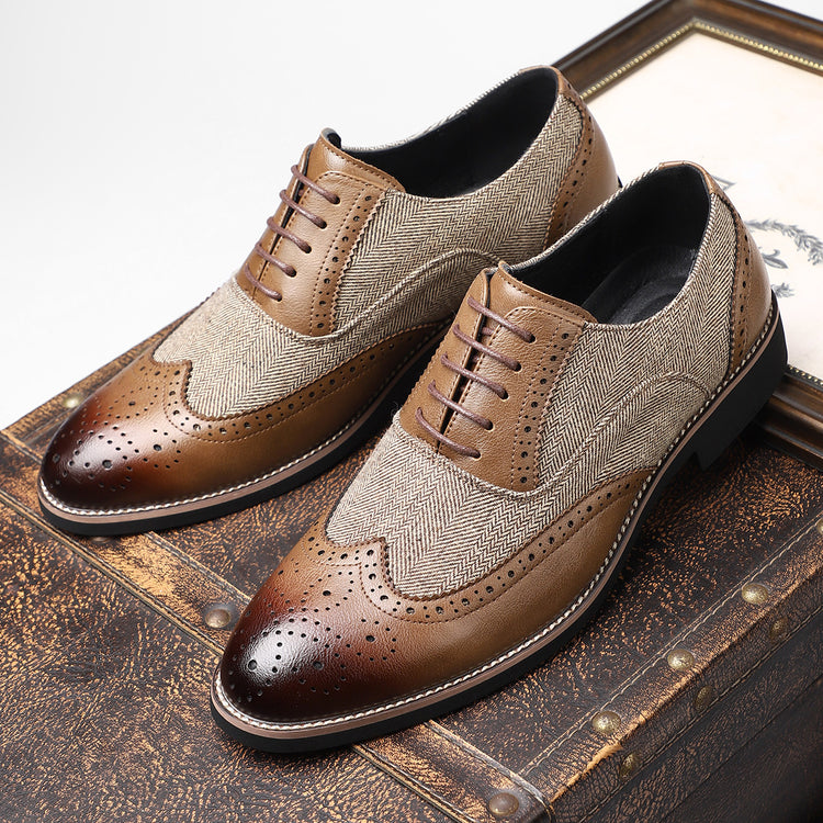 ⏰Last Day 70% OFF 🔥 TOPSFANO® Men's Vintage Brogue Dress Shoes