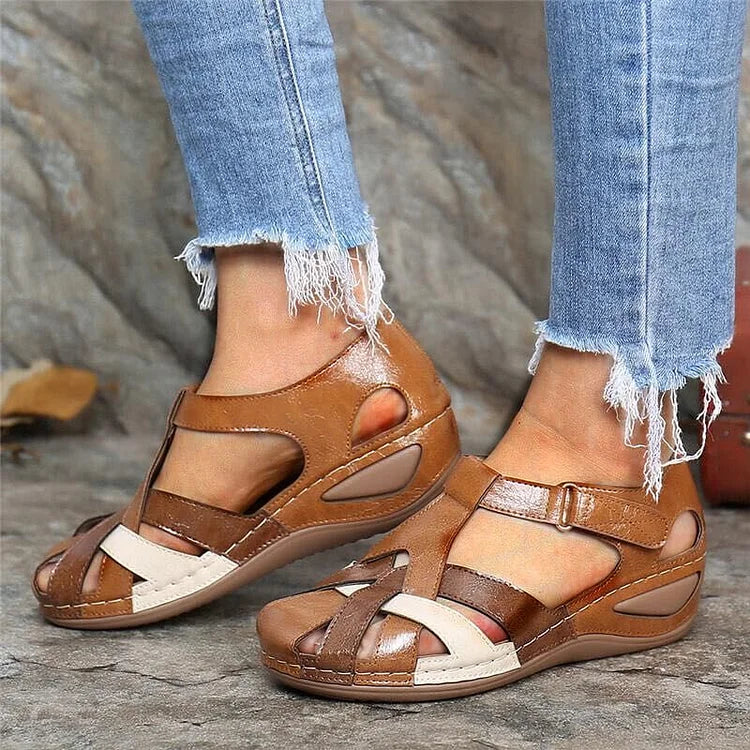⏰Last Day 70% OFF 🔥 TOPSFANO® Women's Colorblock Casual Sandals