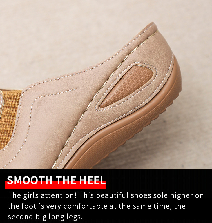 Women's sandals with an elastic wedge heel and wide toe to support the arch of the foot