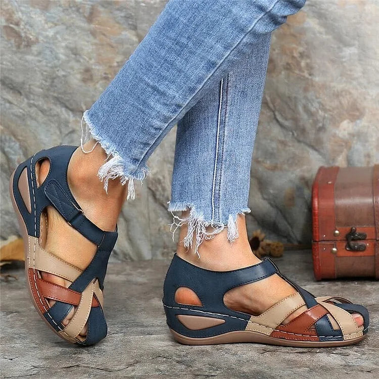 ⏰Last Day 70% OFF 🔥 TOPSFANO® Women's Colorblock Casual Sandals