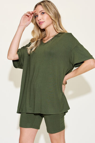Women's Soft Rayon V-Neck Lounge Set