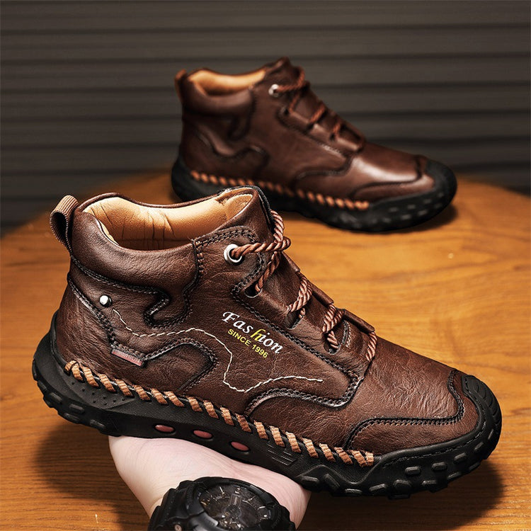 ⏰Last Day 70% OFF 🔥 Men's stitched Composite toe Cowhide Shoes Casual Shoes