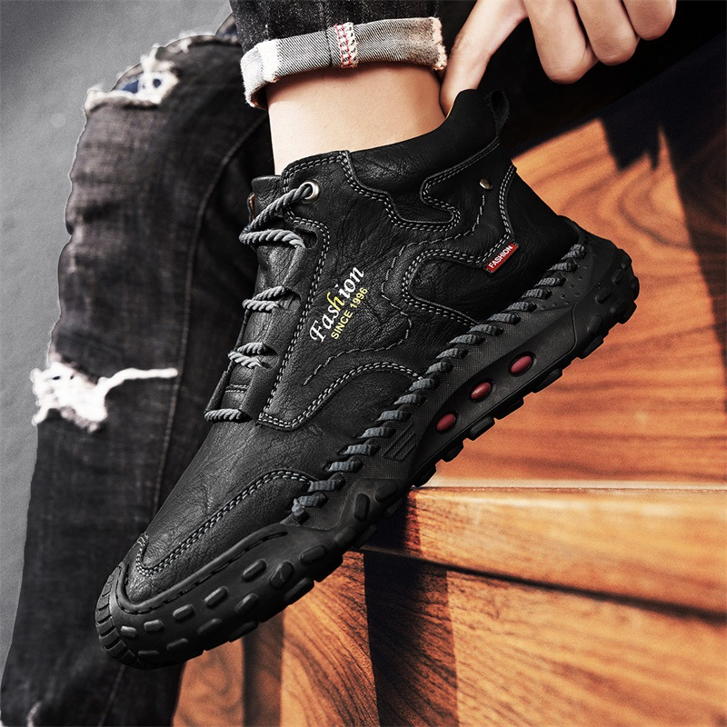 ⏰Last Day 70% OFF 🔥 Men's stitched Composite toe Cowhide Shoes Casual Shoes