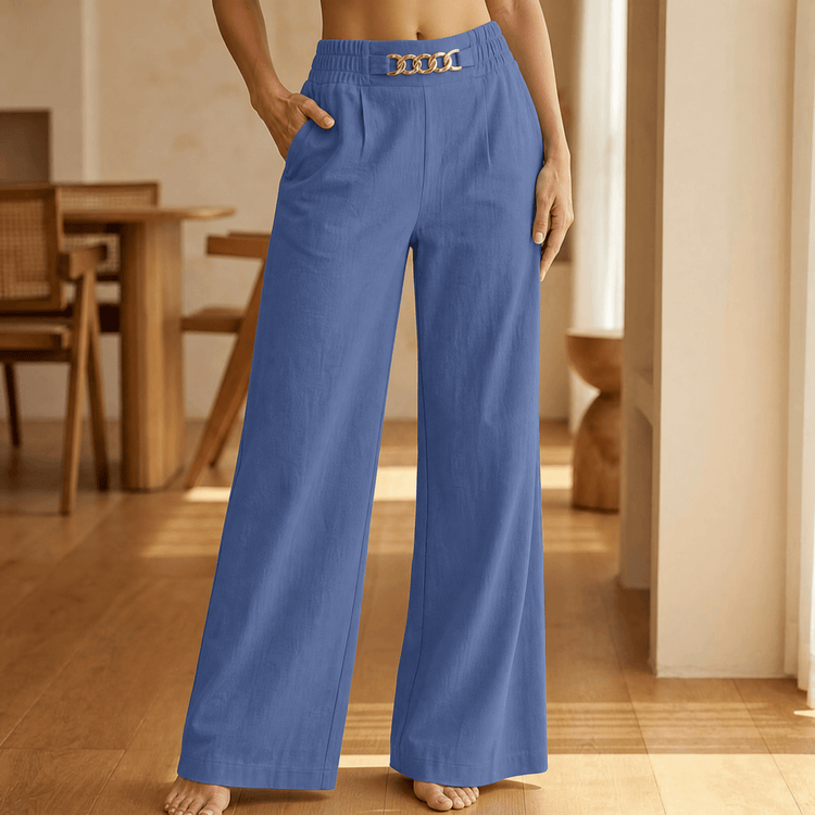 Women’s Gold Accent Wide Leg Trousers