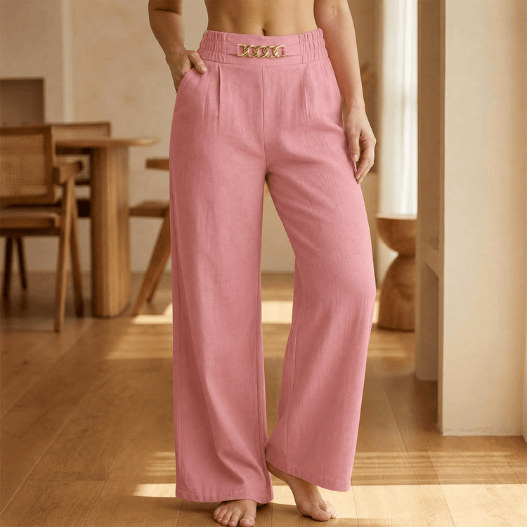 Women’s Gold Accent Wide Leg Trousers