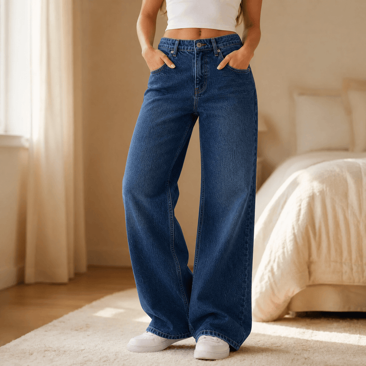 Women's Vintage Relaxed-Fit Wide-Leg Jeans
