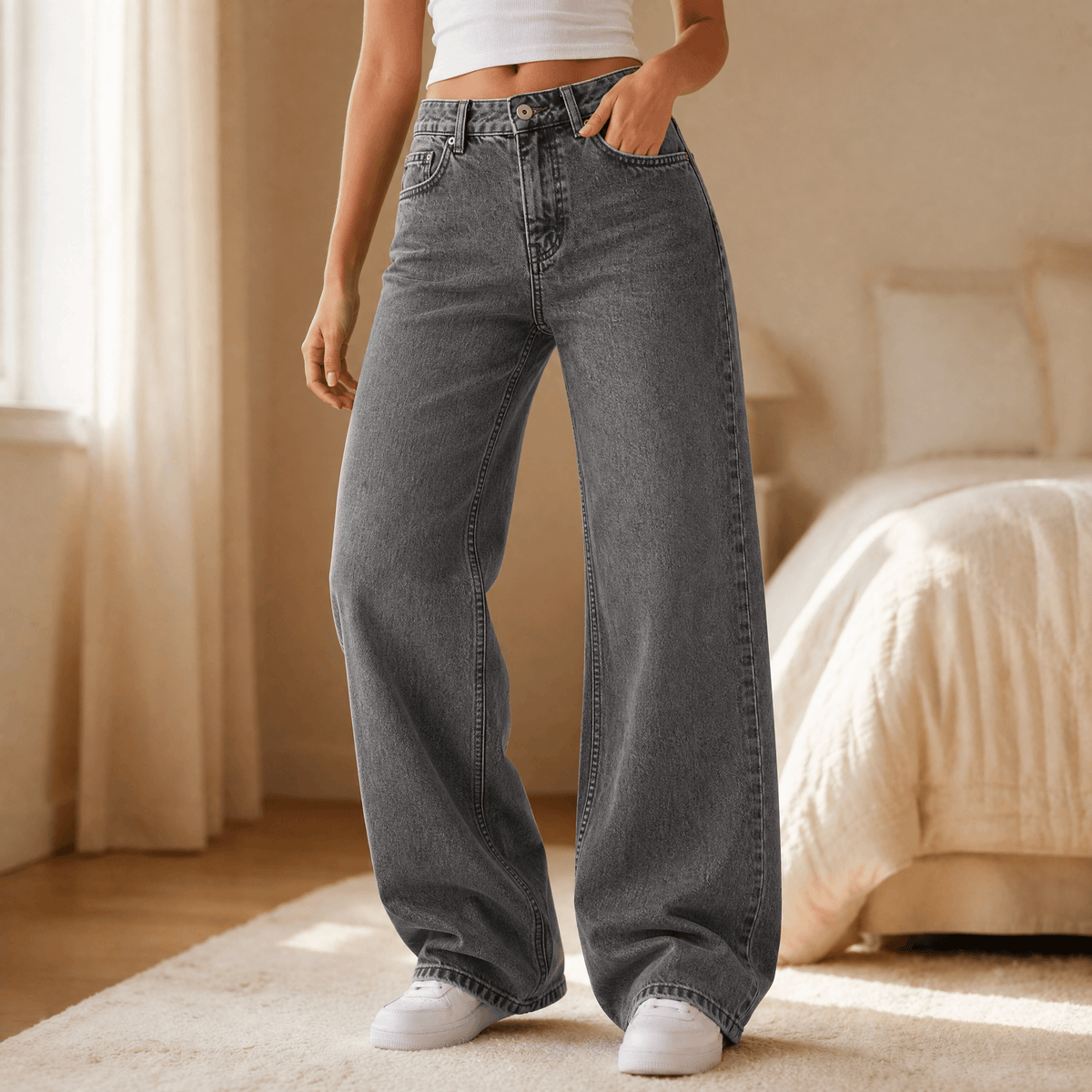 Women's Vintage Relaxed-Fit Wide-Leg Jeans