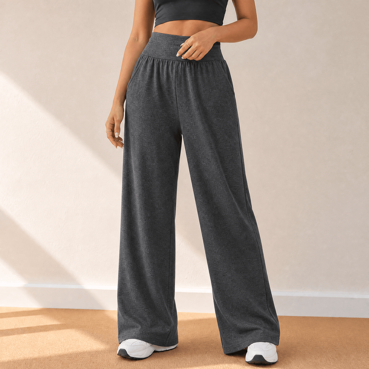 Women's High-Waist Wide-Leg Sweatpants
