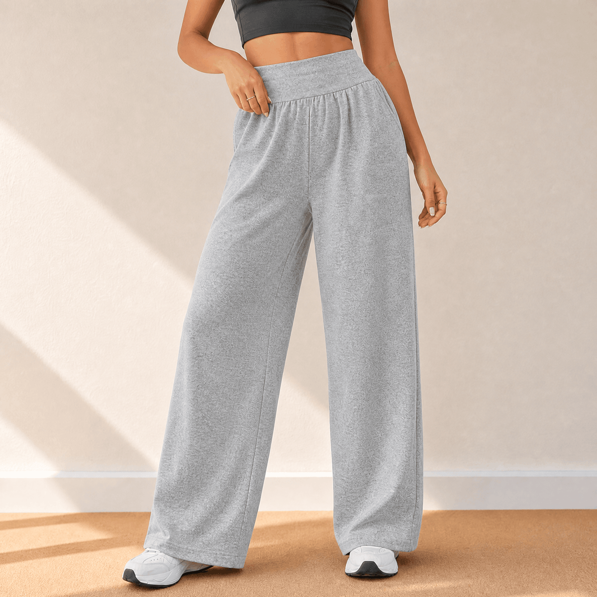 Women's High-Waist Wide-Leg Sweatpants