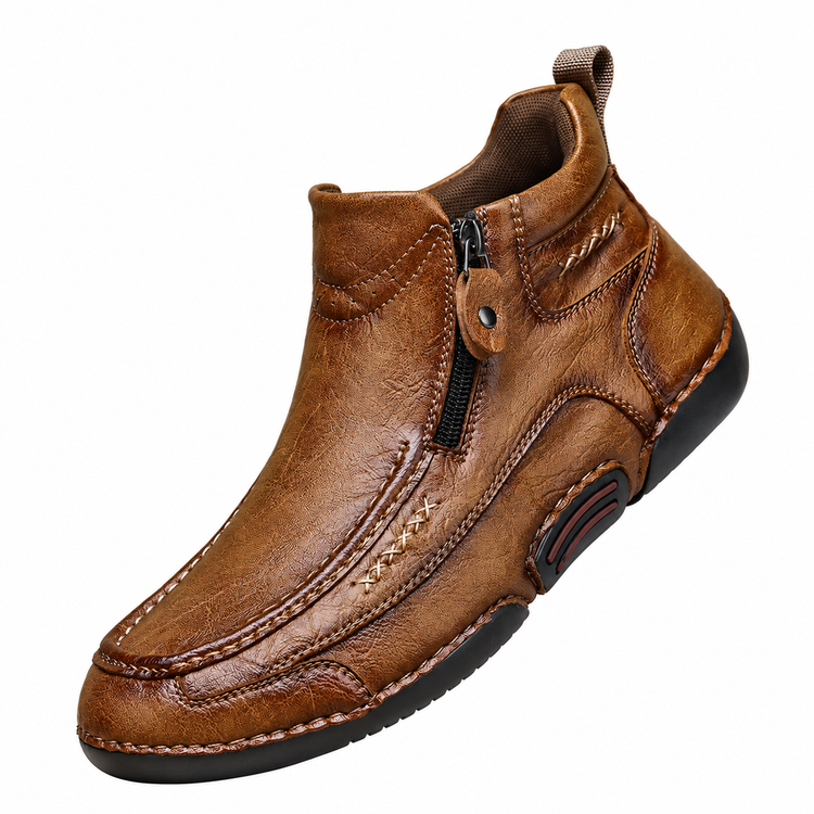 ⏰Last Day 70% OFF 🔥 TOPSFANO® Men's Casual Leather Slip-On Ankle Boots