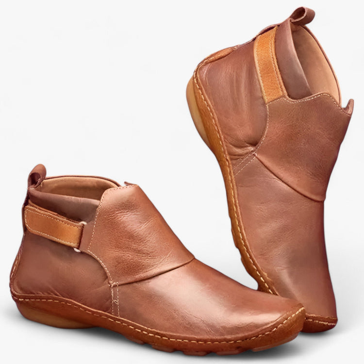 Women's bohemian slip-on ankle boots