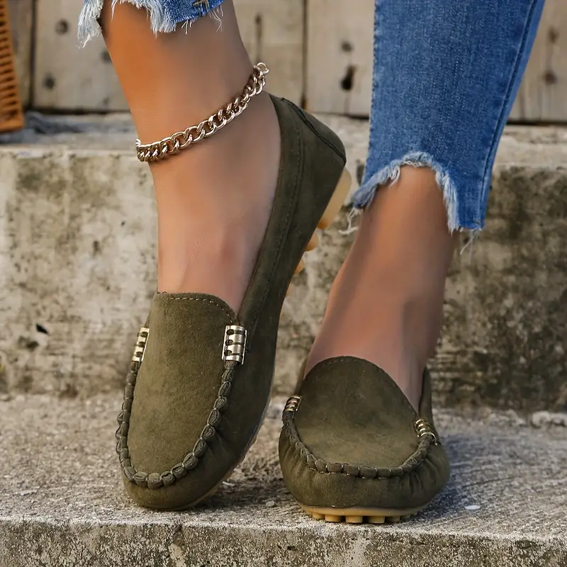 ⏰Last Day 70% OFF 🔥 Round Toe Flats Breathable Slip-on Hiking Shoes