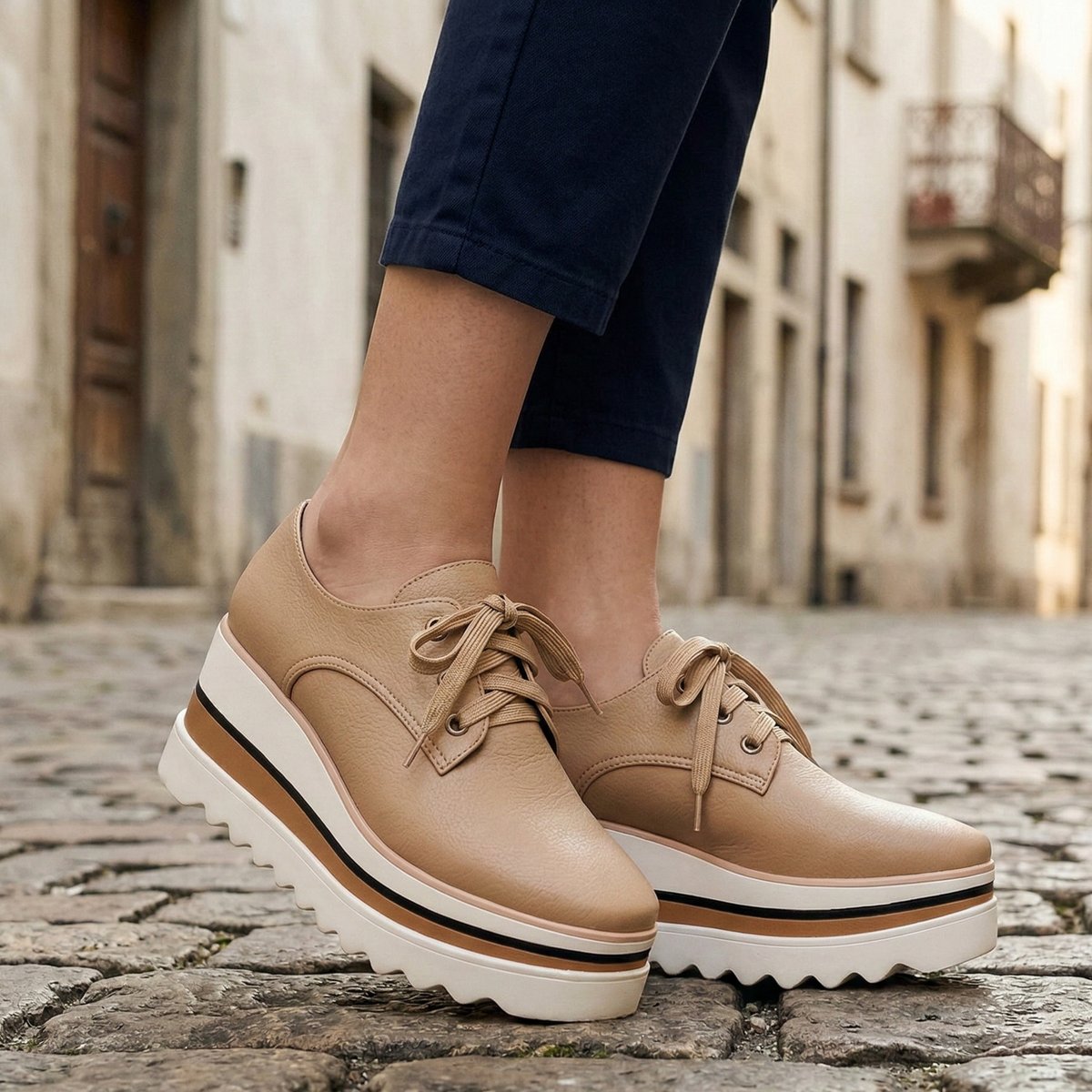 Mia | Women's Orthopedic Platform Lace-Up Oxford Boots