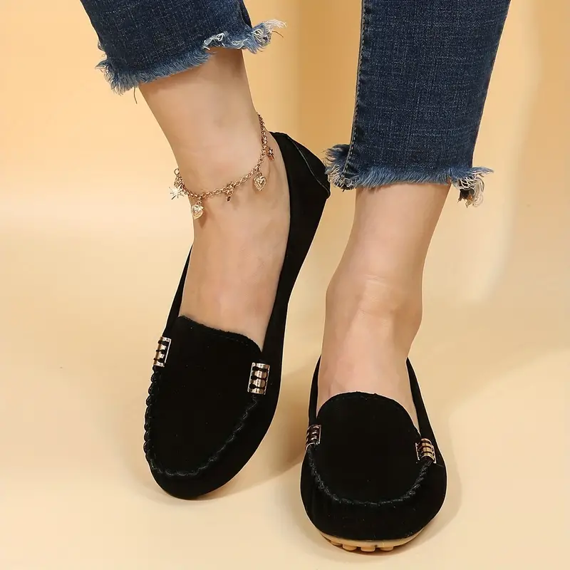 ⏰Last Day 70% OFF 🔥 Round Toe Flats Breathable Slip-on Hiking Shoes
